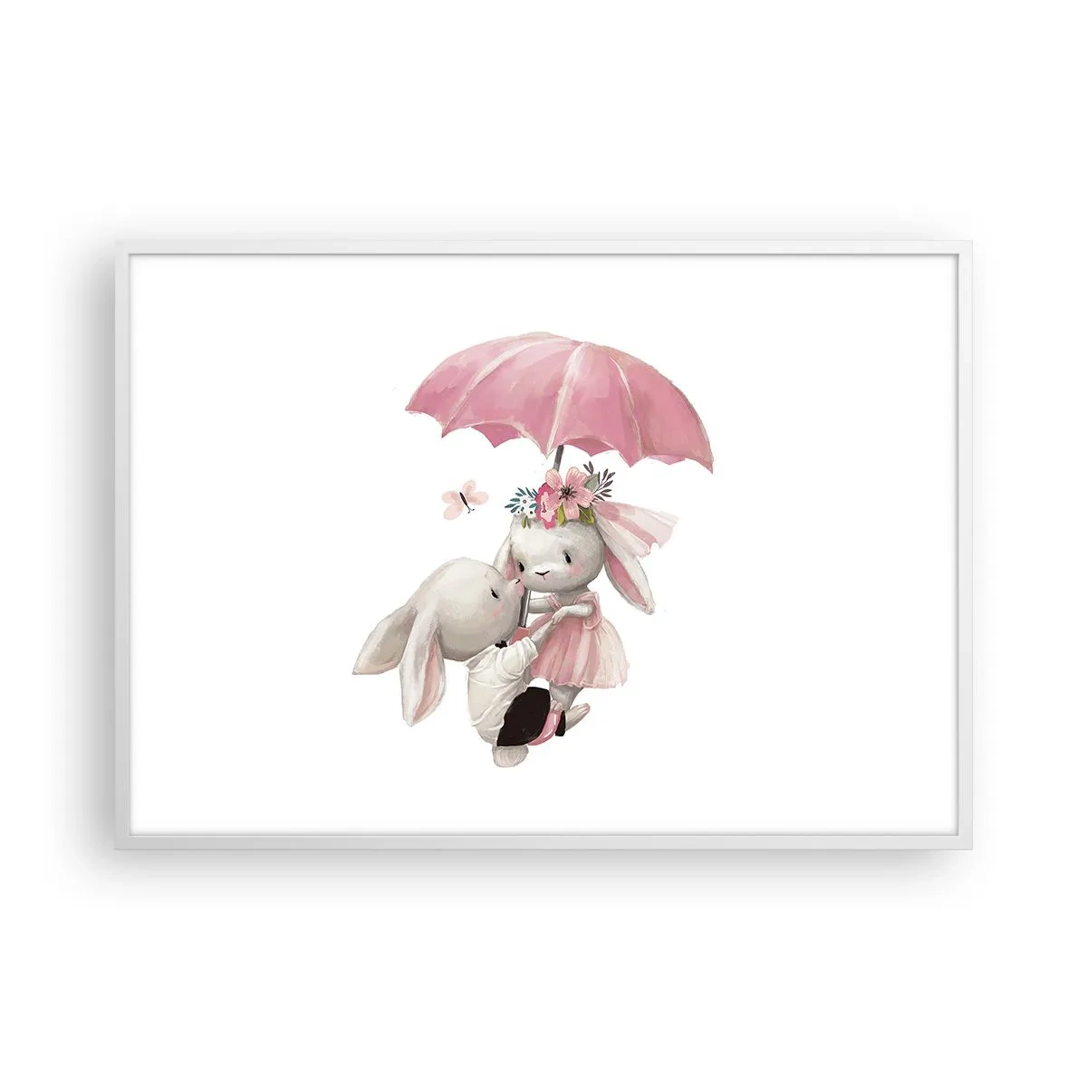 Poster in cornice bianca - Questo è proprio amore - 100x70 cm