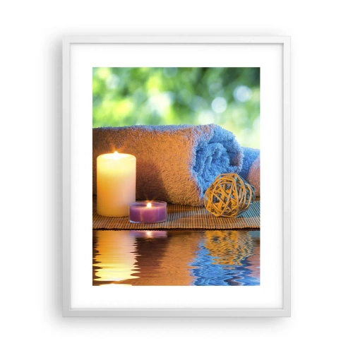 Poster in cornice bianca - Tempo per il corpo - 40x50 cm