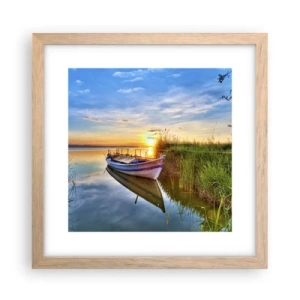 Poster in cornice rovere chiaro - L'insenatura dei sogni realizzati - 30x30 cm