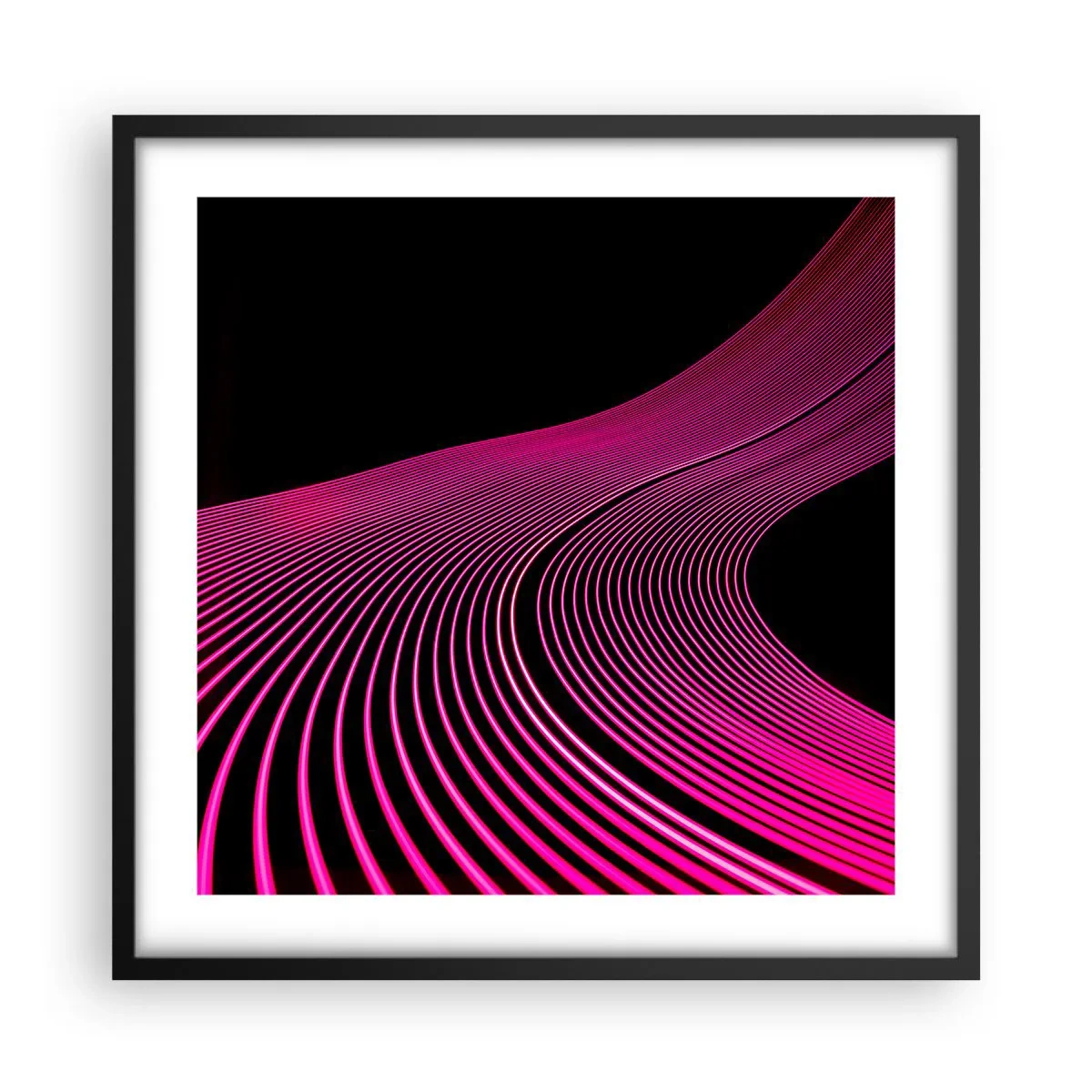 Poster in cornice nera - Il viale della luce - 50x50 cm