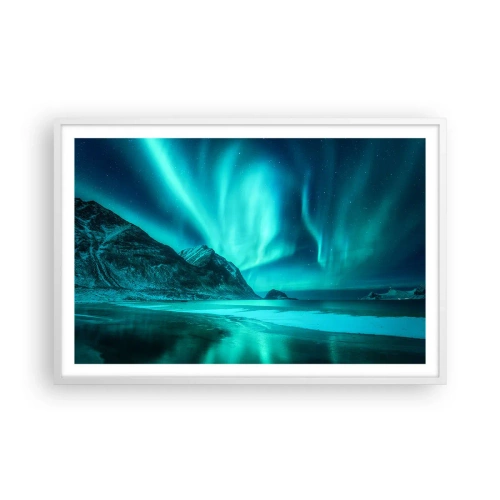 Poster in cornice bianca - Miracolo del Nord - 91x61 cm