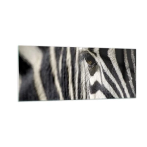 Quadro su vetro - Ritratto a strisce - 100x40 cm