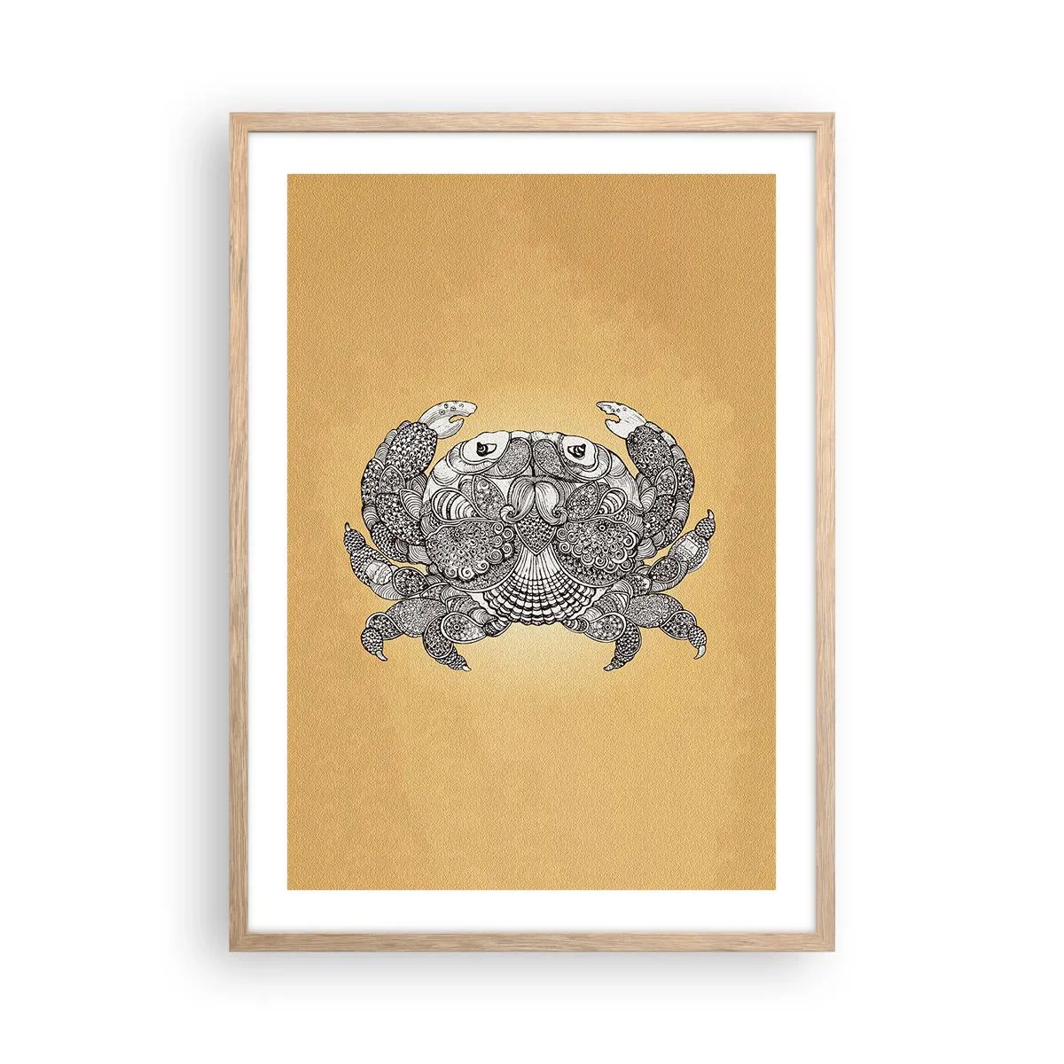 Poster in cornice rovere chiaro - I racconti del granchio - 50x70 cm