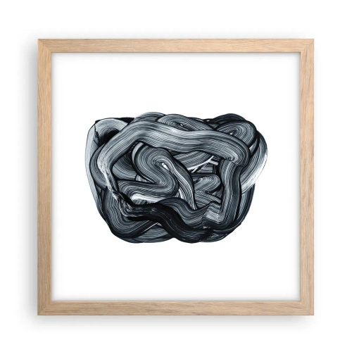 Poster in cornice rovere chiaro - Non è così semplice - 30x30 cm