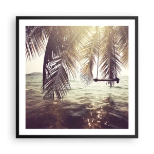 Poster in cornice nera - Si può dondolare tra le nuvole a volontà - 60x60 cm