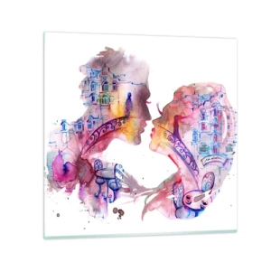 Quadro su vetro - Misterioso ponte dei sospiri - 60x60 cm