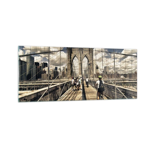 Quadro su vetro - Dritto al cuore della città - 100x40 cm