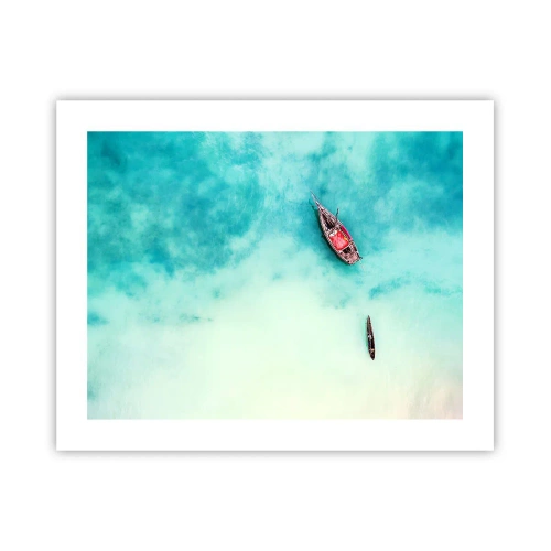 Poster - Nelle spiagge di Zanzibar, quando c'è troppa acqua... - 50x40 cm