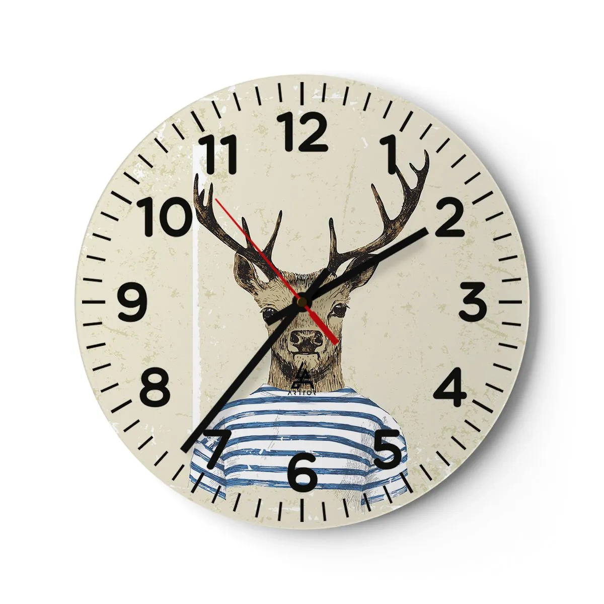 Orologio da parete - Orologio in Vetro - Mi piacciono le camicie a righe! - 30x30 cm