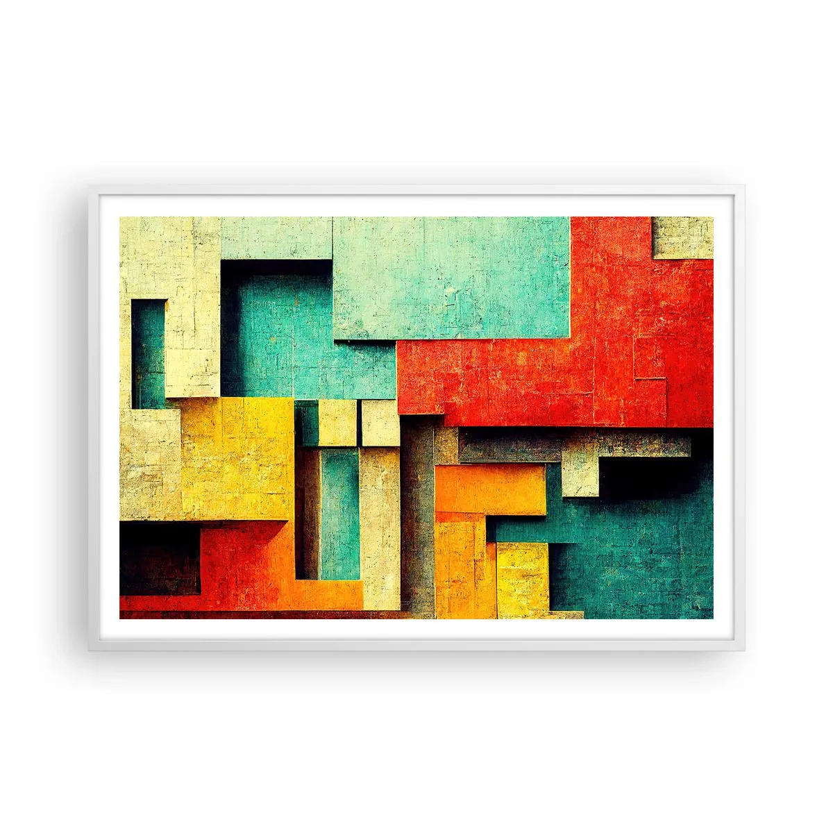 Poster in cornice bianca - Il festival degli angoli retti - 100x70 cm