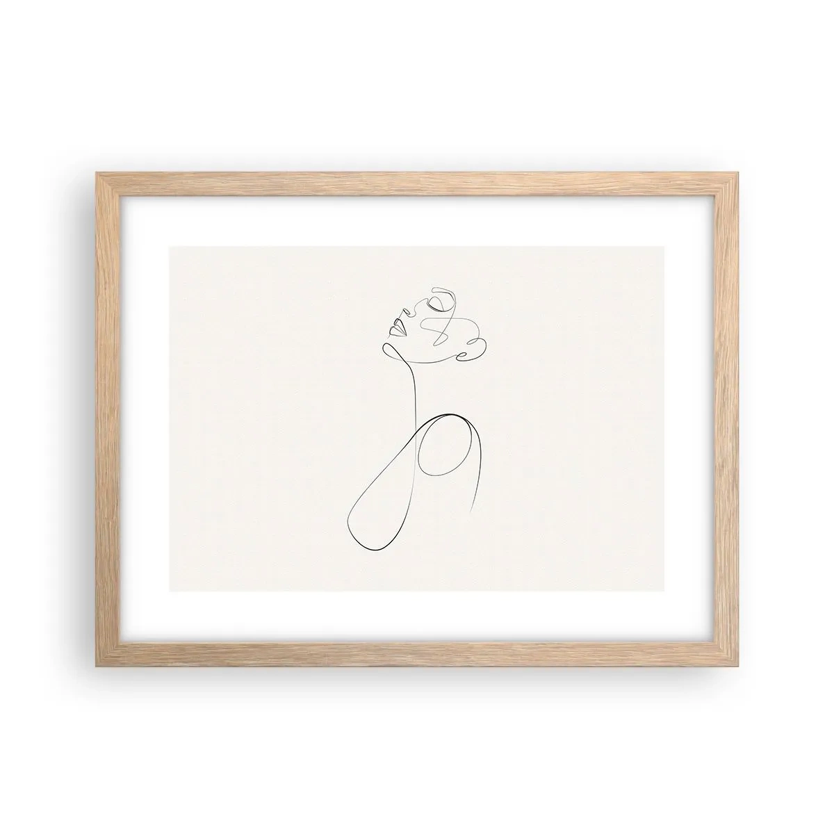 Poster in cornice rovere chiaro - Avvolta nei sogni - 40x30 cm