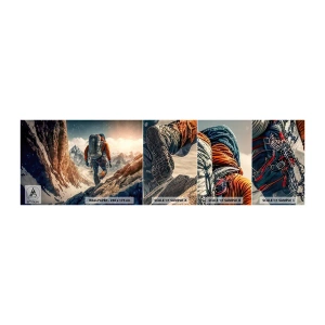 Campione di Fotomurale Adesivo Deluxe Sticker - Guerriero solitario - Alpi, Arrampicata, Montagne - 100x30 cm