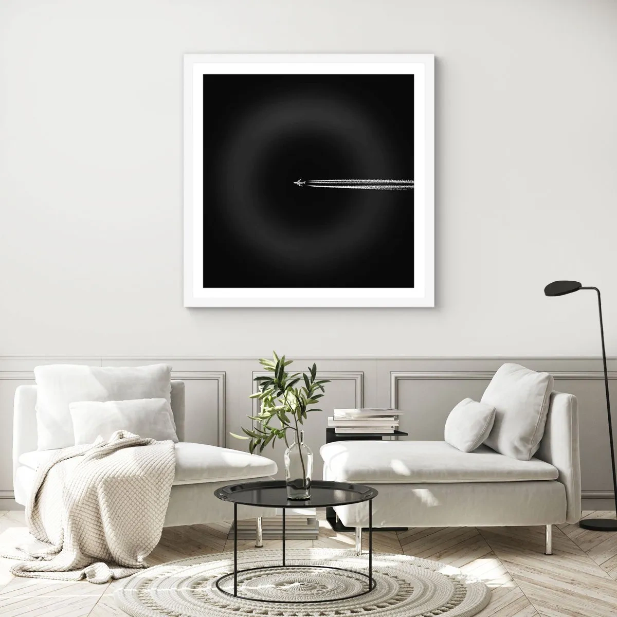Poster in cornice bianca - In un'altra dimensione - 60x60 cm
