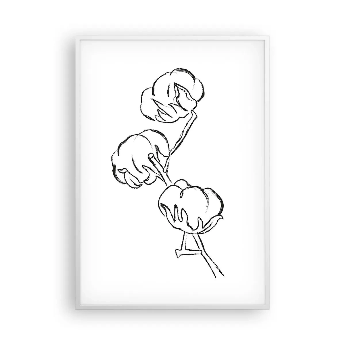 Poster in cornice bianca - Piumino di cotone - 70x100 cm