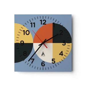 Orologio da parete - Orologio in Vetro - Guarda e conta - 30x30 cm