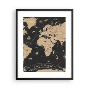 Poster in cornice nera - I confini del mio mondo - 40x50 cm