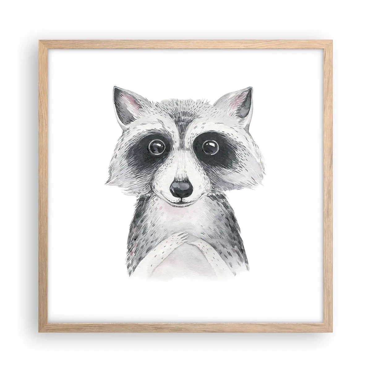 Poster in cornice rovere chiaro - Un attimo di commozione - 50x50 cm