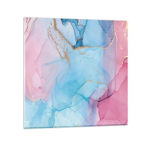 Quadro su vetro - Incontro e compenetrazione - 70x70 cm