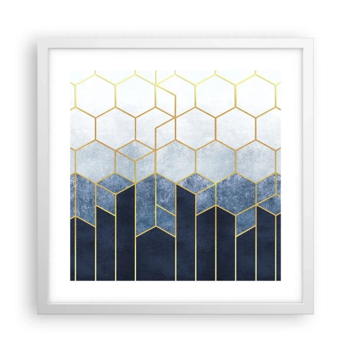 Poster in cornice bianca - Composizione a ritmo sincopato - 40x40 cm