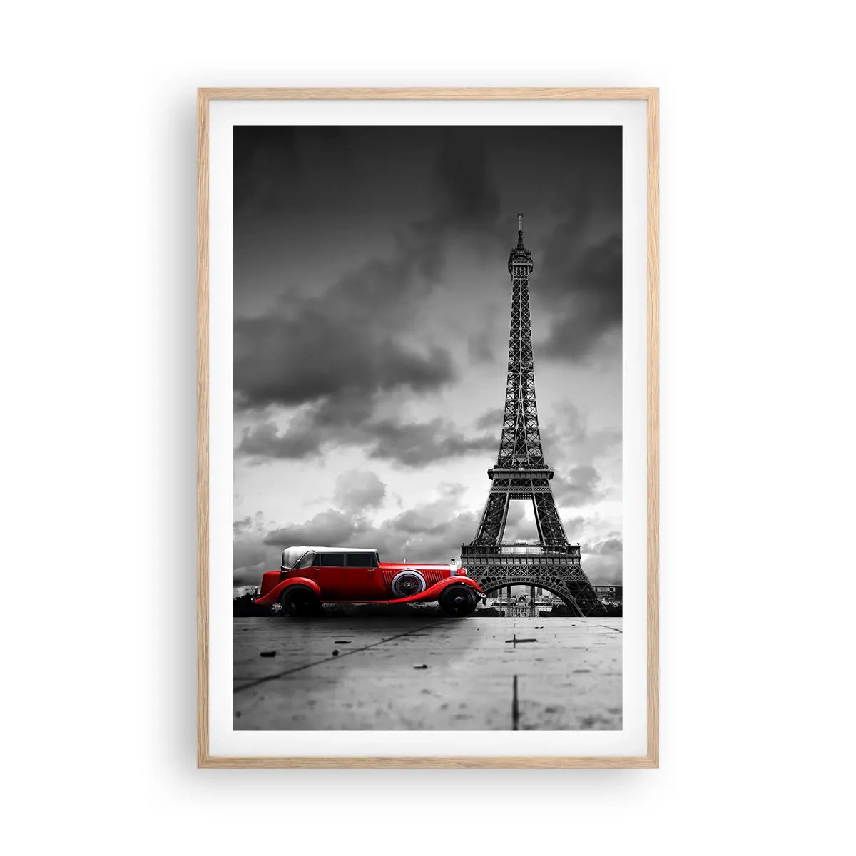 Poster in cornice rovere chiaro - Non molto tempo fa a Parigi - 61x91 cm