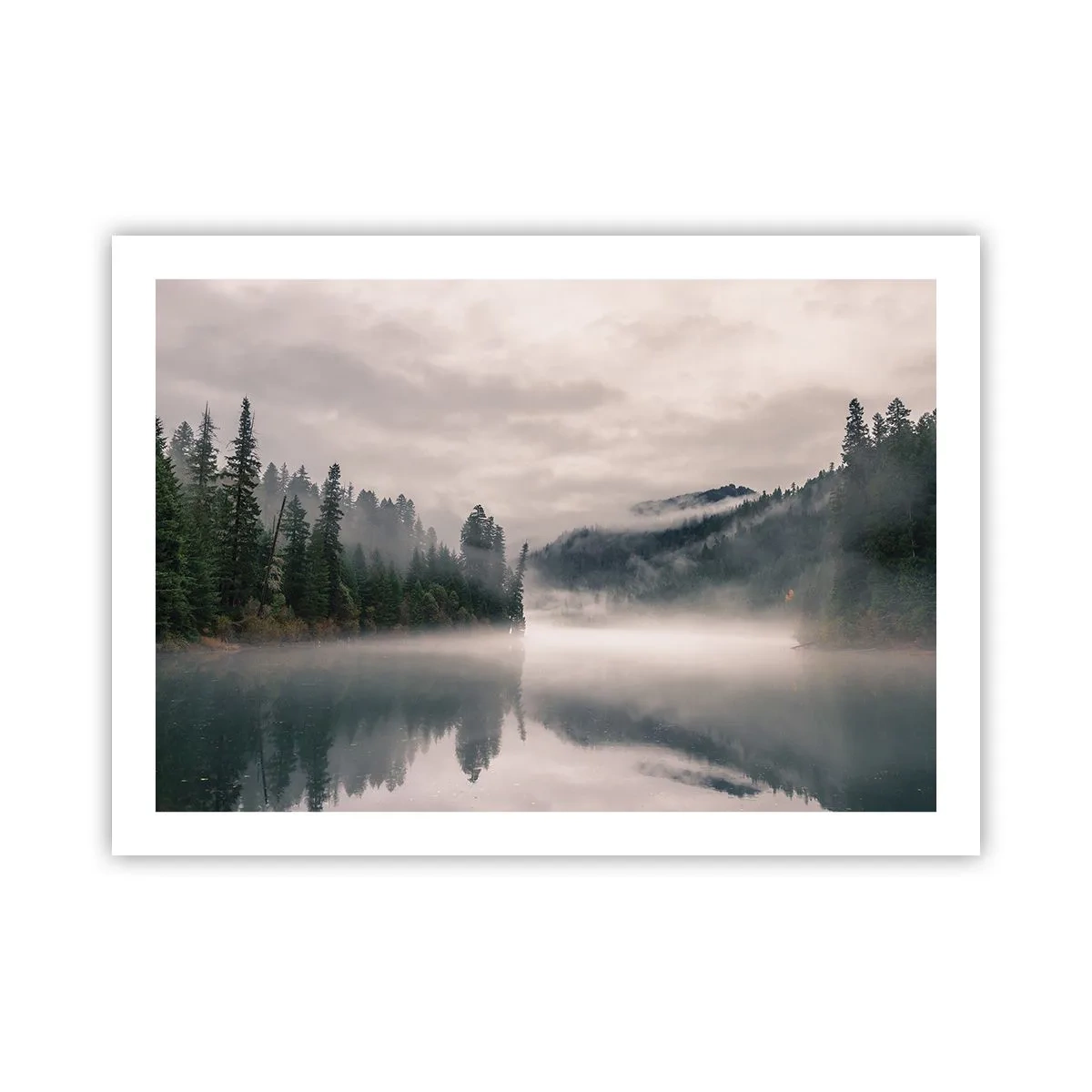Poster - Riflettendo nella nebbia - 70x50 cm