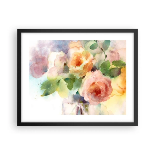 Poster in cornice nera - Delicati come un acquerello - 50x40 cm