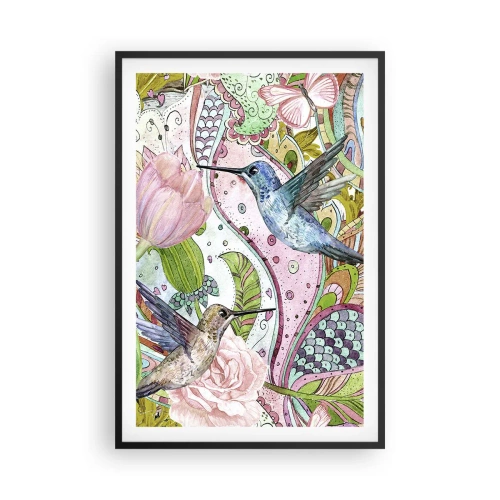 Poster in cornice nera - Intrecciate nei rami - 61x91 cm