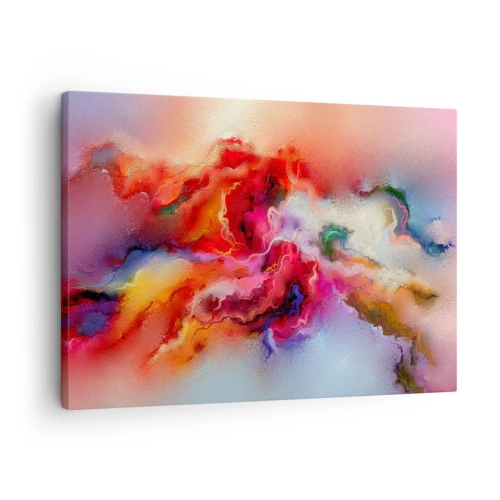 Quadro su tela - Stampe su Tela - Astrazione colorata con una composizione dinamica - 70x50cm - Come afferrare i sogni: fumo - Decorazione murale moderna per soggiorno e camera da letto ARTTOR