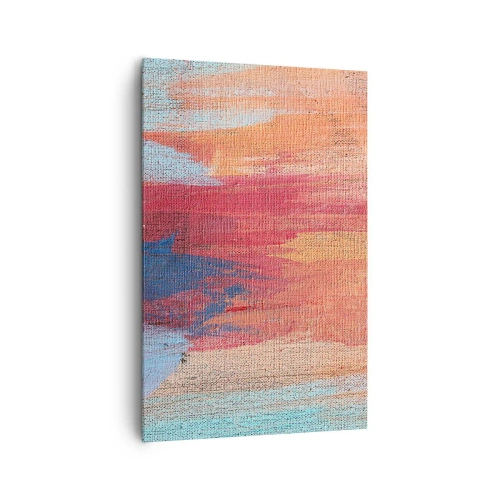 Quadro su tela - Stampe su Tela - Pennellate astratte colorate - 80x120cm - Colando con l'arcobaleno - Decorazione murale moderna per soggiorno e camera da letto ARTTOR