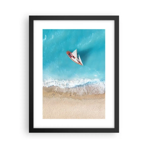 Poster in cornice nera - Al confine del blu e dell'oro - 30x40 cm