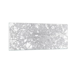 Quadro su vetro - Mappa del labirinto di Londra - 100x40 cm