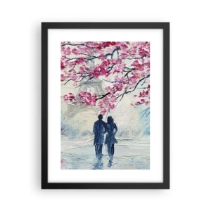 Poster in cornice nera - Passeggiata romantica - 30x40 cm