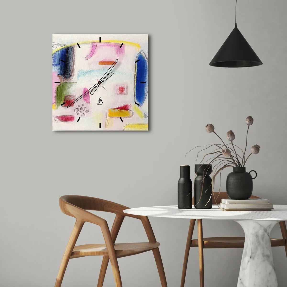 Orologio da parete - Orologio in Vetro - Più convesse che concave o piatte - 40x40 cm