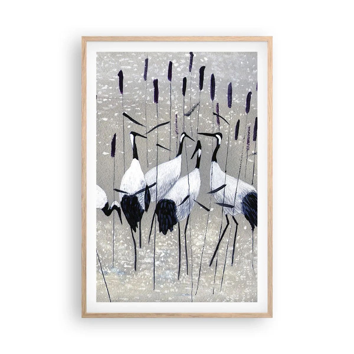 Poster in cornice rovere chiaro - Tra i suoi - 61x91 cm