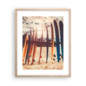 Poster in cornice rovere chiaro - Buonanotte, a domani - 40x50 cm