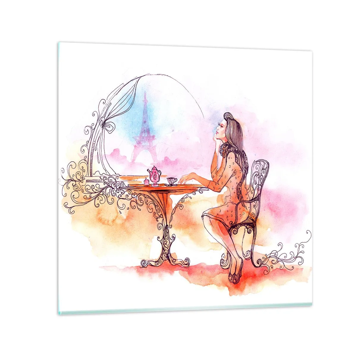 Quadro su vetro - Chic parigino - 60x60 cm