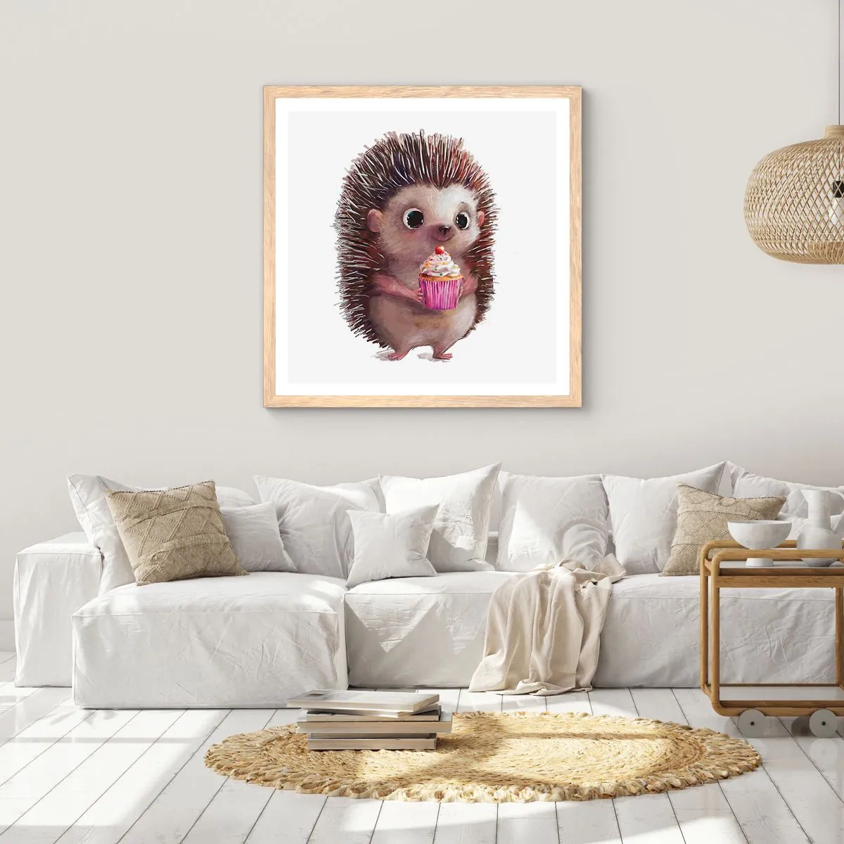 Poster in cornice rovere chiaro - Festa ogni giorno - 30x30 cm