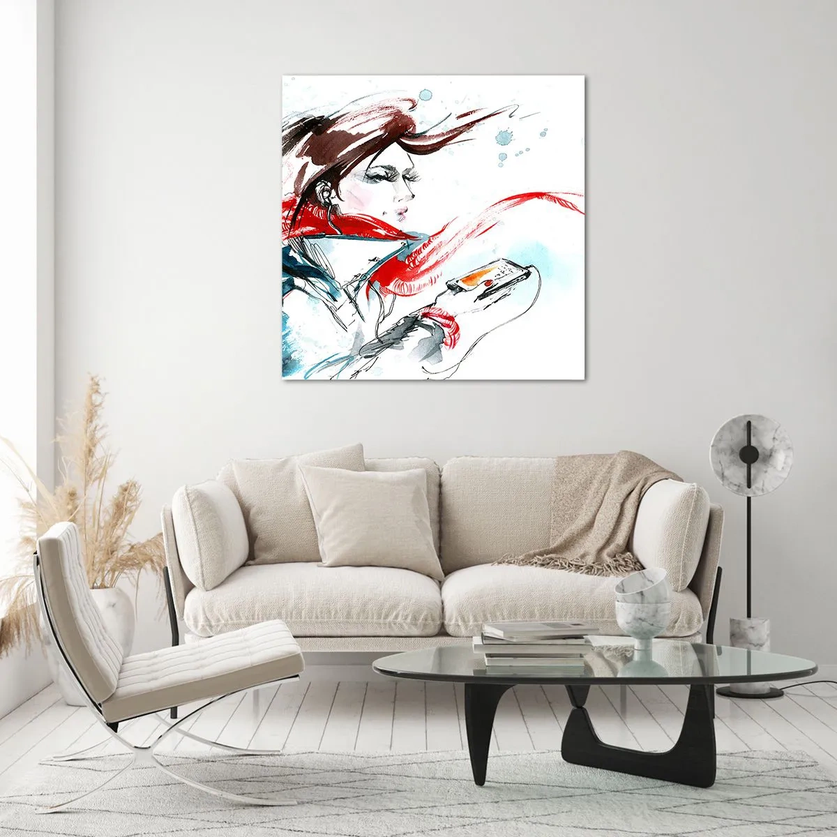 Quadro su vetro - Sentire la musica dentro - 70x70 cm