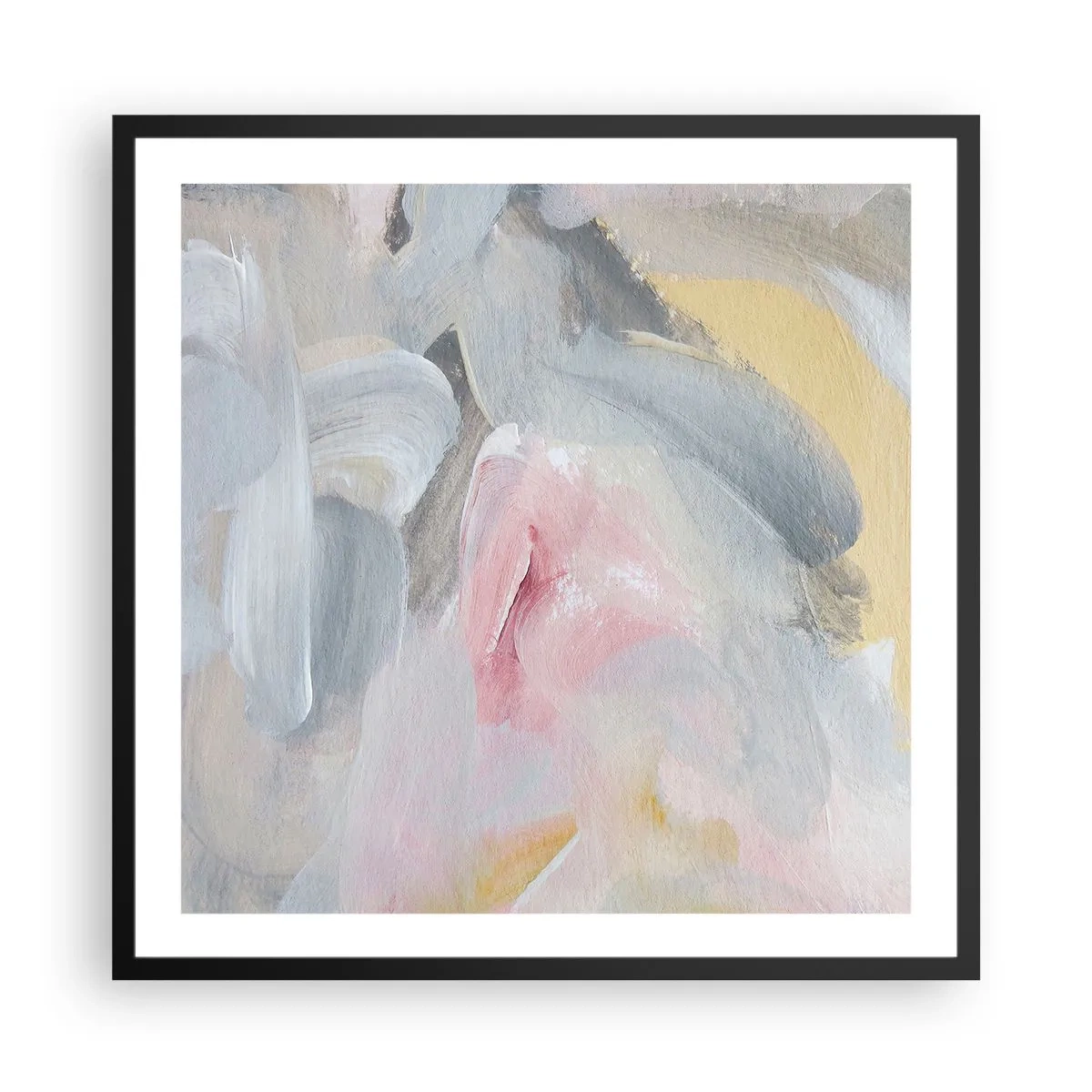 Poster in cornice nera - Nel mondo pastello - 60x60 cm