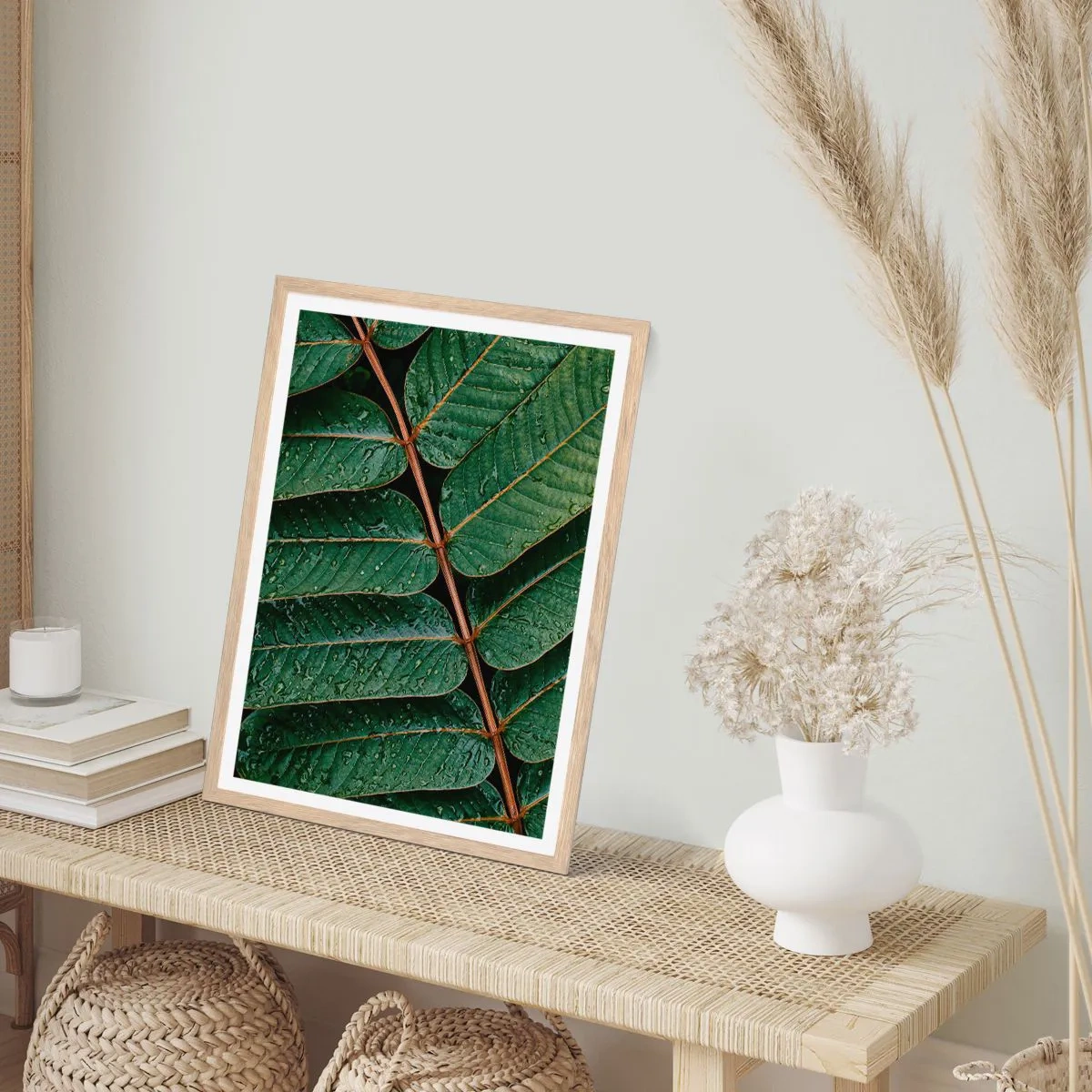 Poster in cornice rovere chiaro - Al ritmo verde - 70x100 cm