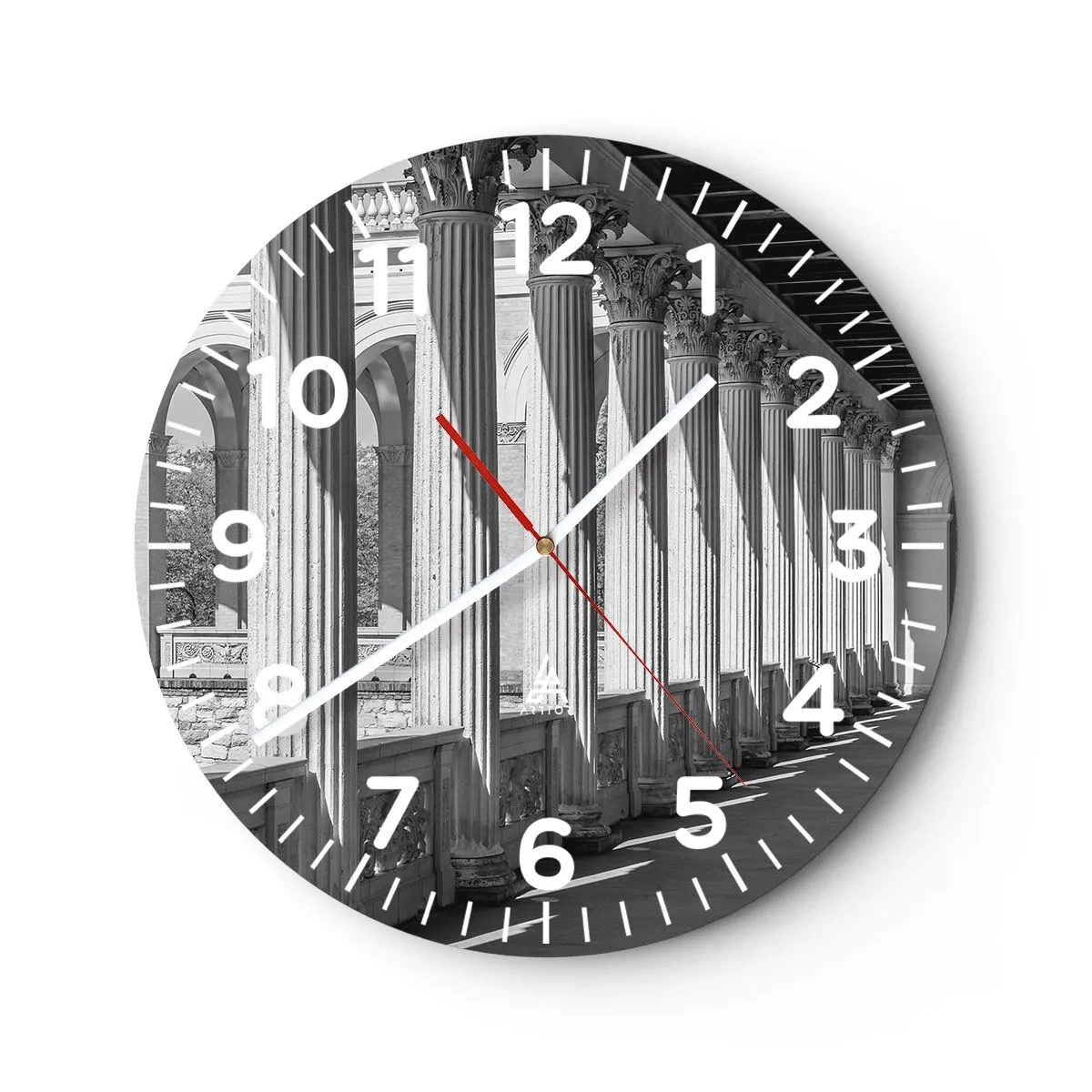 Orologio da parete - Orologio in Vetro - Portico soleggiato - 40x40 cm