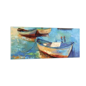 Quadro su vetro - Nella baia del sud - 100x40 cm