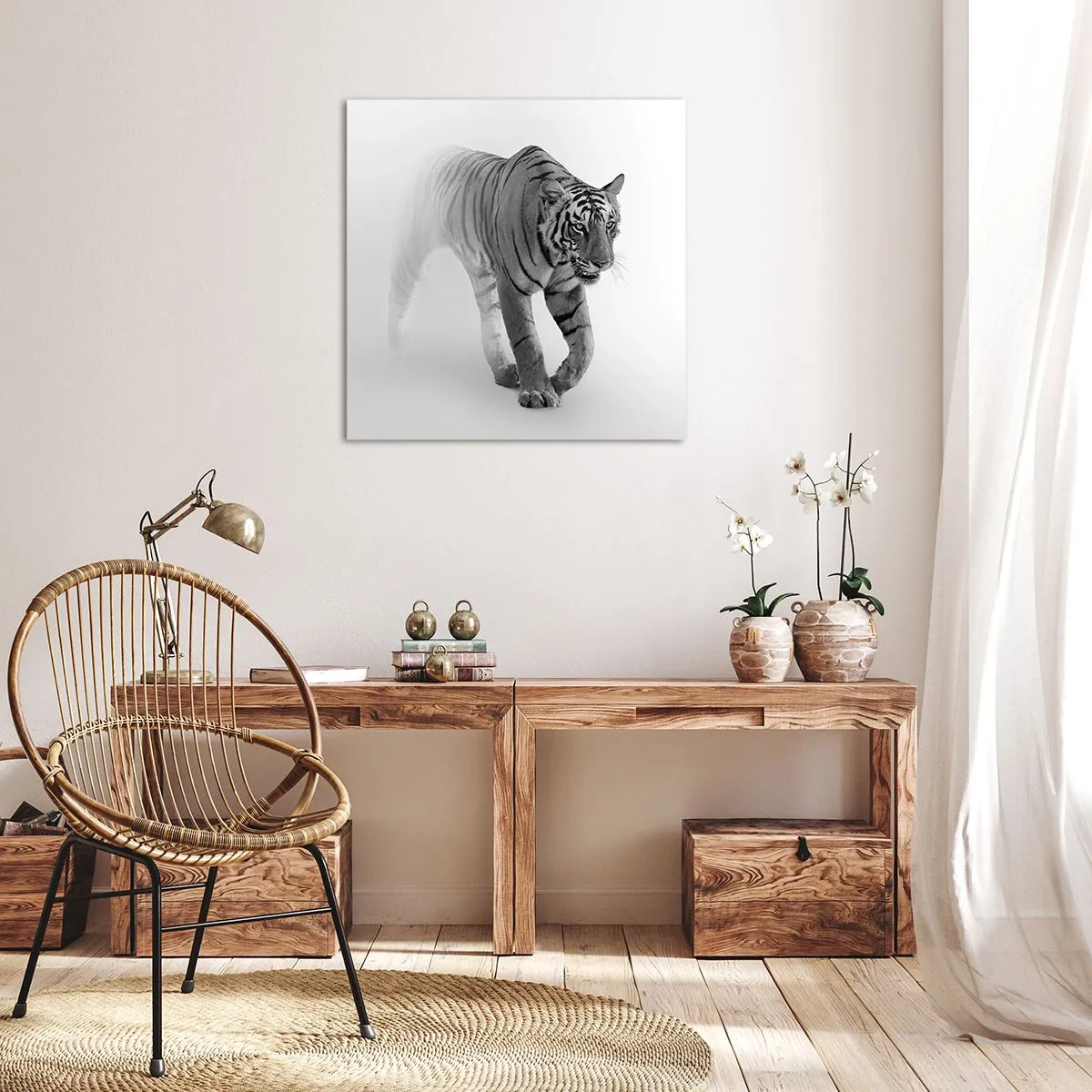 Quadro su tela - Stampe su Tela - Incantato nella nebbia - 60x60 cm