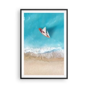 Poster in cornice nera - Al confine del blu e dell'oro - 61x91 cm