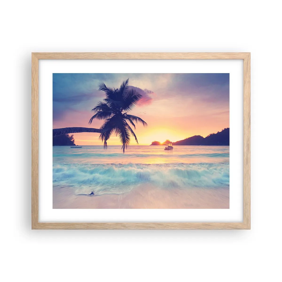 Poster in cornice rovere chiaro - Sera nell'insenatura - 50x40 cm