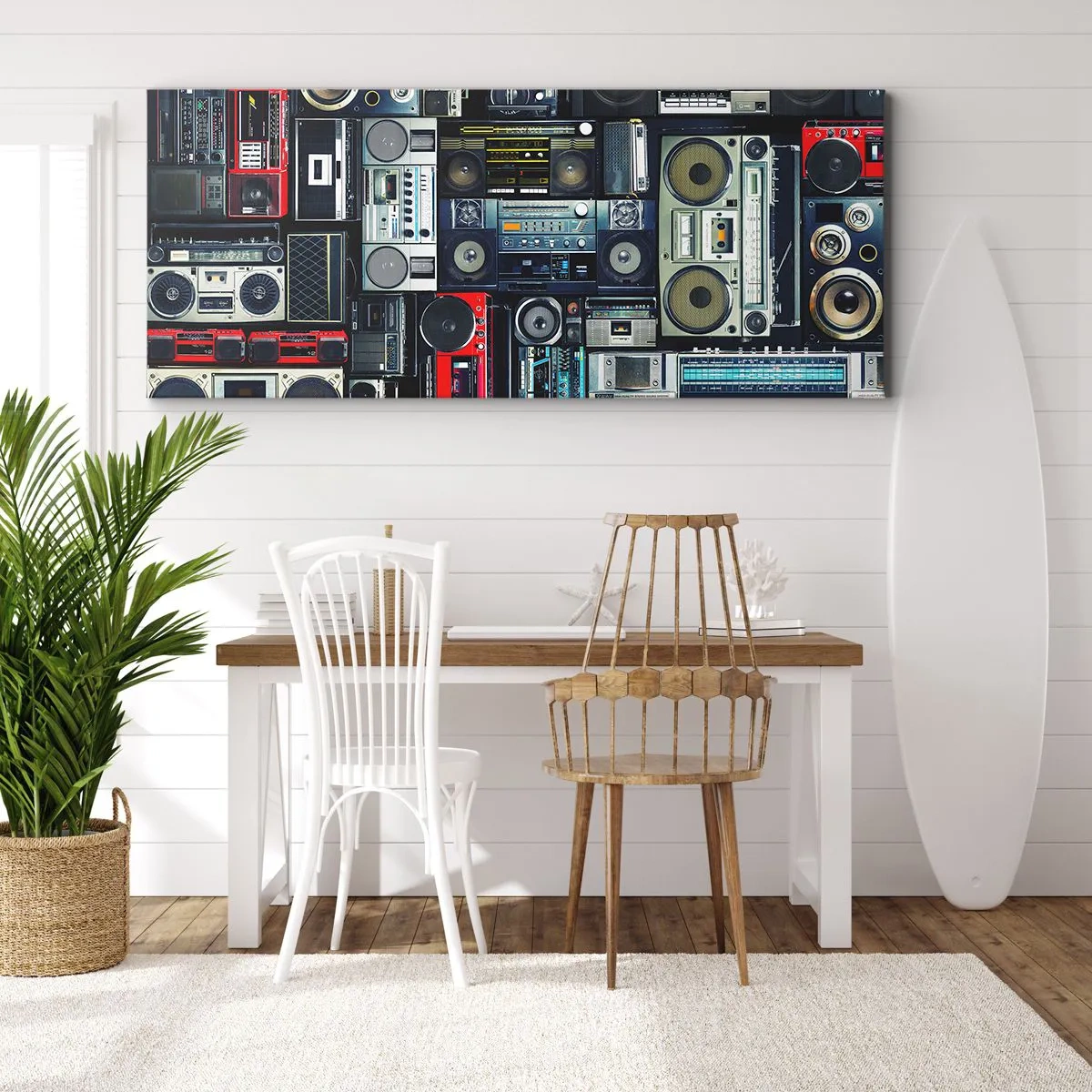 Quadro su tela - Stampe su Tela - Nostalgia degli anni '80 - 90x30 cm