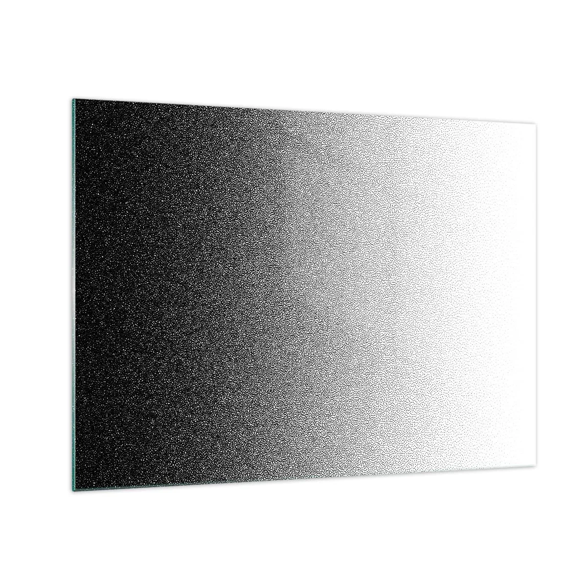 Quadro su vetro - Gradiente bianco e nero con effetti granulosi e luminosi - 70x50cm - Verso la luce - Decorazione murale moderna per soggiorno e camera da letto ARTTOR