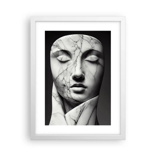 Poster in cornice bianca - Forme di marmo - 30x40 cm