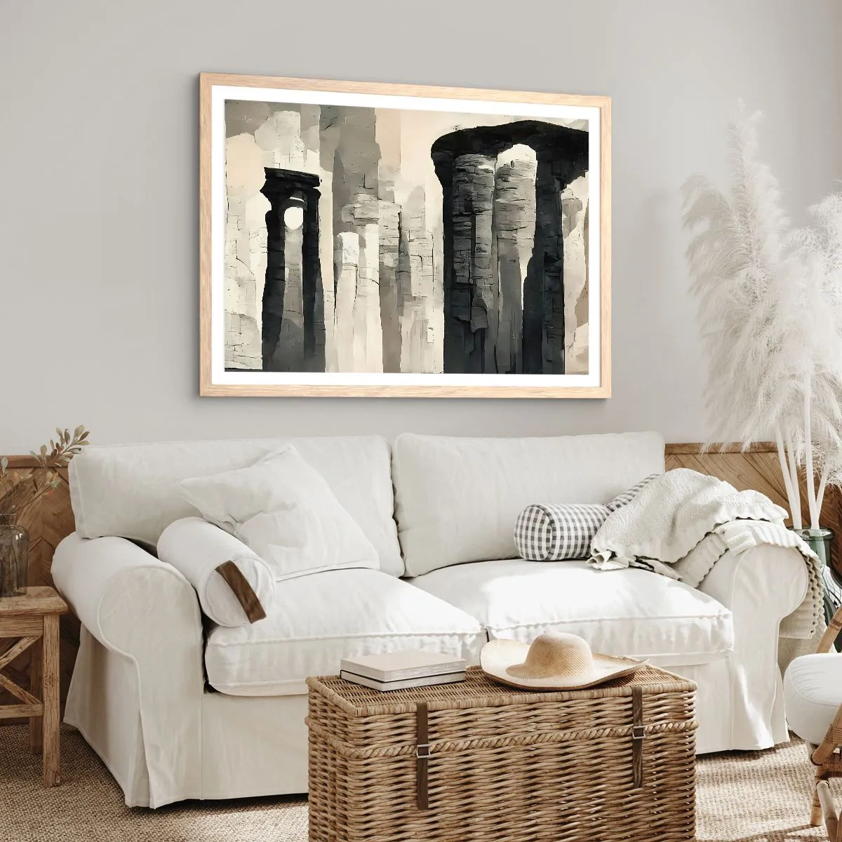 Poster in cornice rovere chiaro - La maestà dell'antichità - 91x61 cm