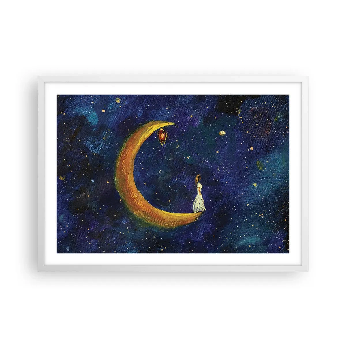 Poster in cornice bianca - Il richiamo del mondo - 70x50 cm